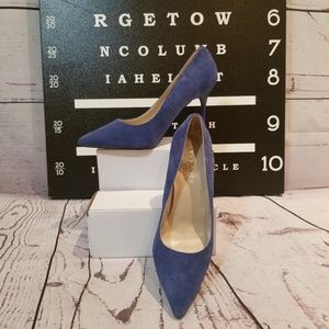 Pleaser Shoes - Brand New Blue Faux Suede Pump Pleaser Shoes - Brand New Blue Faux Suede Pump